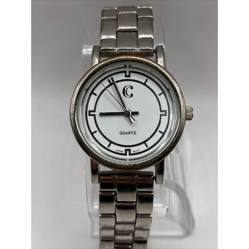 Charming Charlie Women's Quartz Watch 32mm Case Silver Link Band- New Battery